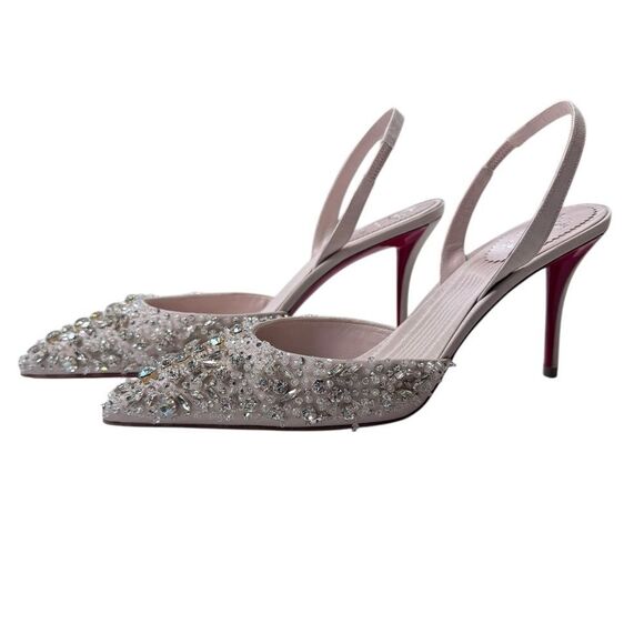NWT Christian Louboutin Queenissima Sling 80 (37.5/7.5) - Picture 5 of 8